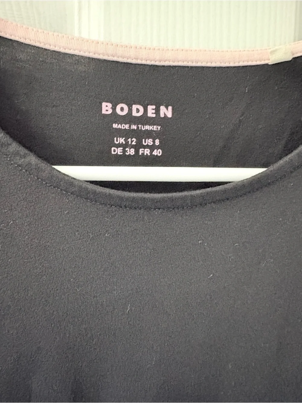Boden Black Puff-Sleeve Long-Sleeve Top